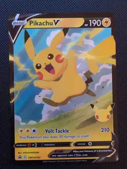 Pikachu V SWSH143 SWSH: Sword & Shield Promo Cards Holo* Check Corner Pic* - Image 1