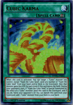 Cubic Karma MVP1-EN041 1st Ed Ultra Rare Yugioh Card - Image 1