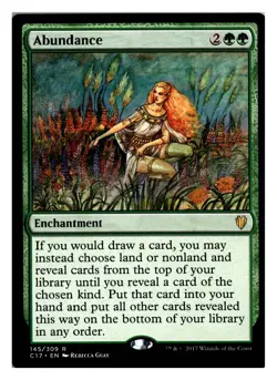 Magic MTG Abundance 145 R Commander 2017 English Card Near Mint - Image 1