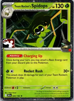 Team Rocket's Spidops - Holo Rare Prize Pack Series Cards 020/182 NM - Image 1