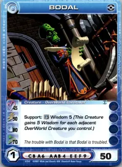Chaotic TCG: Bodal DoP Common Creature Card MP Used Code - Image 1
