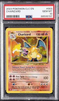 POKEMON CLC-TRADING CARD GAME CLASSIC CHARIZARD & HO-OH EX DECK CHARIZARD PSA 10 - Image 1