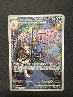 Pokemon Card Team Rockets Weezing (199/182) Destined Rivals Illustration Rare - Image 1
