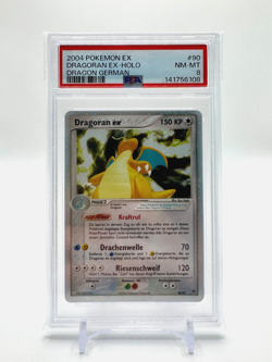 2004 Pokemon Card EX Dragonite EX-Holo #90 PSA 8 NM MINT GERMAN - Image 3