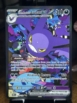 Team Rocket's Crobat ex 234/182 SV10 Destined Rivals SIR Full Art Holo NM Card - Image 2
