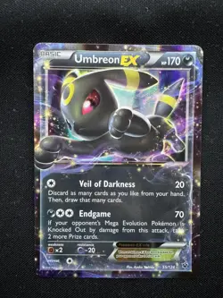 Pokemon Card TCG Umbreon EX Holo Ultra Rare Card 2016 Fates Collide 55/124 NM - Image 1