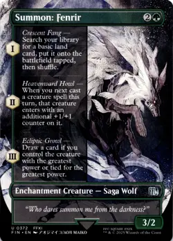 MTG Summon: Fenrir (Borderless) NON-FOIL NM 372 FINAL FANTASY - Image 1