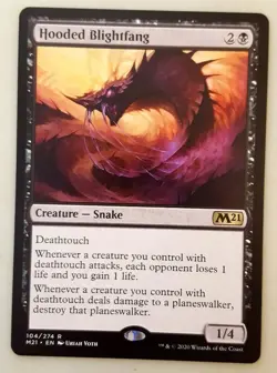 1x Hooded Blightfang Core Set 2021 M21 MTG Magic the Gathering NM - Image 1