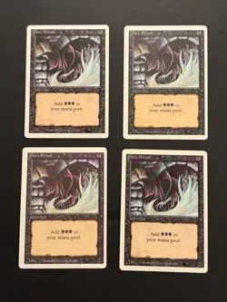 4x Dark Ritual Revised NM-/LP MTG Magic the Gathering d - Image 1