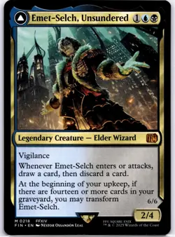 MTG Emet-Selch, Unsundered NON-FOIL NM 218 FINAL FANTASY Magic the Gathering - Image 1