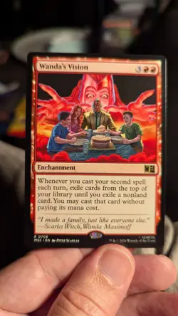 1x Wanda's Vision NM - Marvel MTG Magic MSC Jumpstart x1 - Image 1