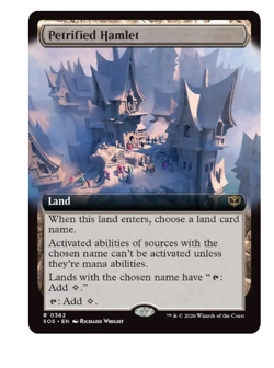 Petrified Hamlet - Extended Art Secrets of Strixhaven MTG - Image 1