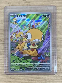 Pokemon TCG - Scraggy 138/086 Illustration Rare Full Art Holo - White Flare - Image 1