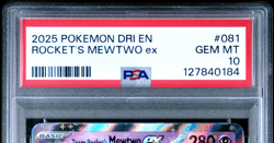 2025 Pokemon DRI EN Team Rocket's Mewtwo Ex 081/182 GEM MT PSA 10 - Image 2