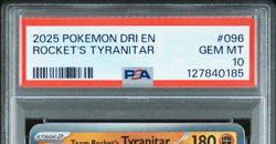 2025 Pokemon DRI EN Team Rocket's Tyranitar Ex 096/182 GEM MT PSA 10 - Image 2