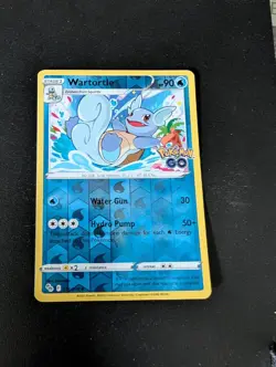Wartortle 016/078 Uncommon Pokemon GO Pokemon Reverse Holo Near Mint - Image 1