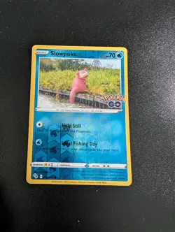 Slowpoke 019/078 Common Pokemon GO Pokemon Reverse Holo Near Mint - Image 1