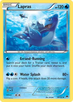 Lapras #28/122 Xy - Breakpoint Uncommon Pokemon TCG LP - Image 1
