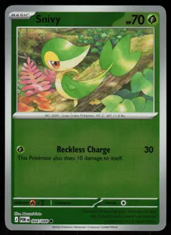 Snivy 004/088 Common Perfect Order Pokemon Reverse Holo Near Mint - Image 1