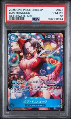 2025 ONE PIECE JAPANESE BOA HANCOCK ALTERNATE ART EB03-026 PSA 10 GEM MINT - Image 1