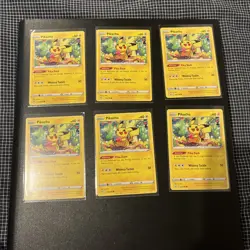 Pikachu 052/196 Common Lost Origin Pokemon Near Mint x 6 cards - Image 1