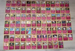 Pokemon TCG Pink Fairy Type Cards Bundle x88 No Doubles Reverse Holo And Rares. - Image 1