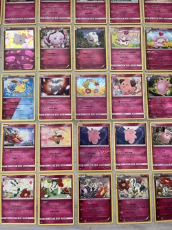 Pokemon TCG Pink Fairy Type Cards Bundle x88 No Doubles Reverse Holo And Rares. - Image 3