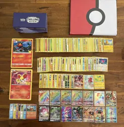 Pokemon Card Bundle 454 Cards Inc GX V VMAX Rainbow Rare Tapu Koko VM Sylveon GX - Image 1