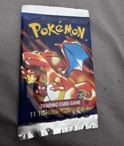 Wizards Pokemon TCG Base Set Charizard Booster Pack 11 Cards 1999 English - Image 1