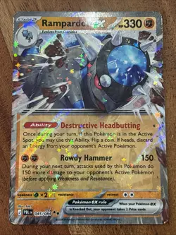 Pokemon TCG Rampardos ex 045/084 Me05: Pitch Black Holo Double Rare NM Card - Image 1