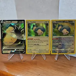 Pokemon TCG Snorlax Vivid Voltage & Snorlax V Base 141/202 131/185 3-Card Lot - Image 1