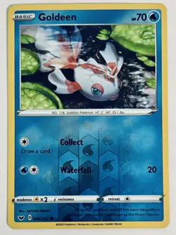 Goldeen 046/202 Sword & Shield Reverse Holo Common Pokemon Card NEAR MINT - Image 1