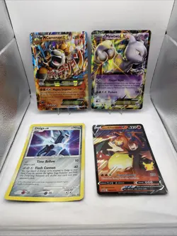 Pokemon Jumbo 8 Card Lot Lucario, Charizard, Meowth, Mewtwo Ex, Dialga HP-NM - Image 1