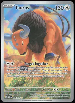 Tauros 096/086 Holo Illustration Rare Chaos Rising Pokemon Card Near Mint - Image 1