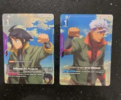 Gundam Card Game Mikazuki Augus Iron and Blood ST05-010,013 Set of 2 English - Image 1