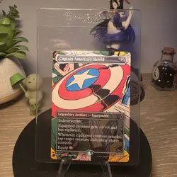 MTG Captain America's Shield #0317 - Marvel Super Heroes - Borderless Rare - NM - Image 1