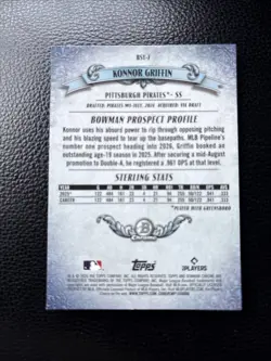 2026 Bowman Chrome Sterling Konnor Griffin Mojo Refractor BST-7 Pirates - Image 2