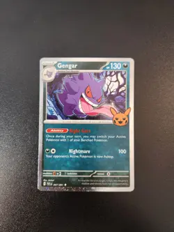 2024 Pokemon TCG Gengar 057/091 Uncommon Cosmos Holo Trick Or Trade Stamp A2 - Image 1