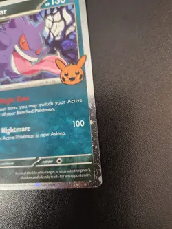 2024 Pokemon TCG Gengar 057/091 Uncommon Cosmos Holo Trick Or Trade Stamp A2 - Image 2