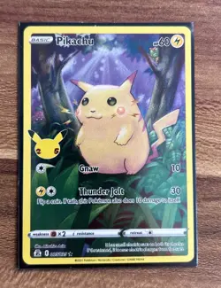 Pokemon Pikachu TCG Holo Ultra Rare Card Celebrations 005/025 - Image 1