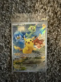 Pokemon Pikachu Black Star Promo 027 Scarlet & Violet Paldea Evolved *Sealed* - Image 1