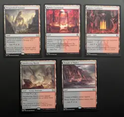 MTG Magic Set of 5 Rakdos Dual Lands EDH Commander Deck Staples Black Red Mana - Image 1