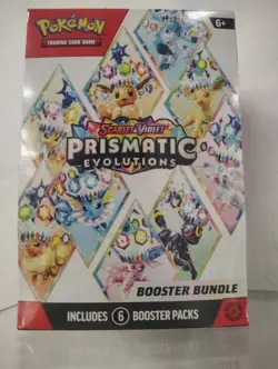 Pokemon TCG Scarlet & Violet Prismatic Evolutions Booster 6 Pack New Sealed - Image 1