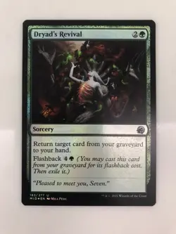 Dryad's Revival Foil MTG Magic the Gathering Card NM Near Mint Midnight Hunt MID - Image 1