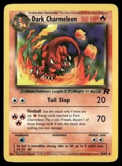 Dark Charmeleon 32/82 Uncommon Team Rocket Pokemon MP - Image 1