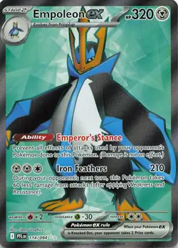 Empoleon ex 114/094 Ultra Rare Phantasmal Flames Pokemon Holo Near Mint - Image 1