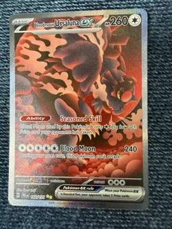 Pokemon Co Bloodmoon Ursaluna ex 168/131 Prismatic Evolutions SIR Holo EN - Image 1