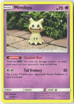 Mimikyu 97/236 Rare Cosmic Eclipse Pokemon Lightly Played - Image 1
