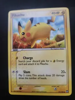 Pokemon TCG Pikachu 57/108 EX Power Keepers (LP) - Image 2