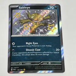 Sableye - Paldean Fates - Shiny Holo Rare - LP 184/091 - Pokemon TCG - Image 1